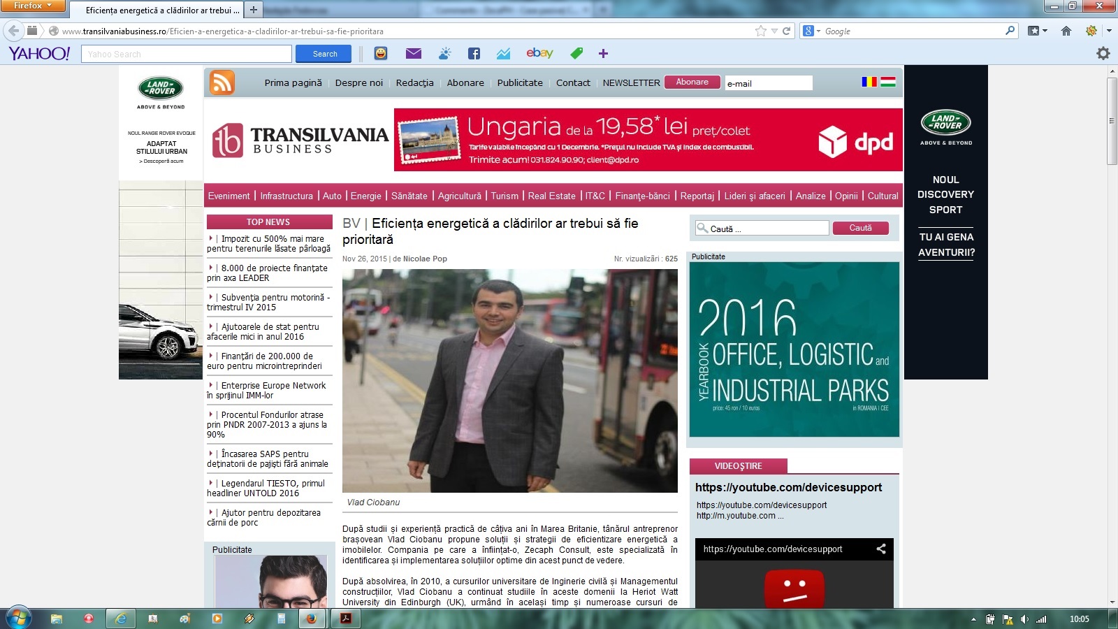 aparitie in transilvania business magazine  zecaph eficienta energetica trebuie sa fie prioritara